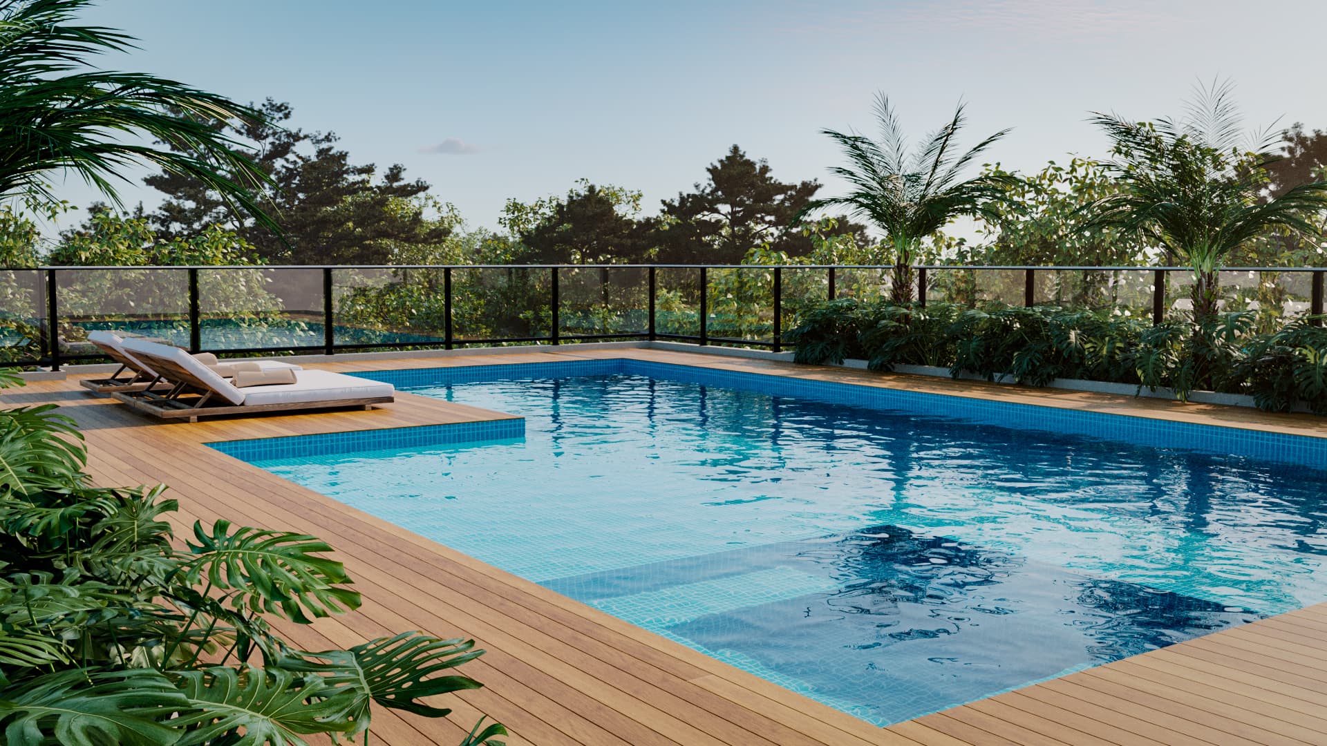 Piscina do rooftop
